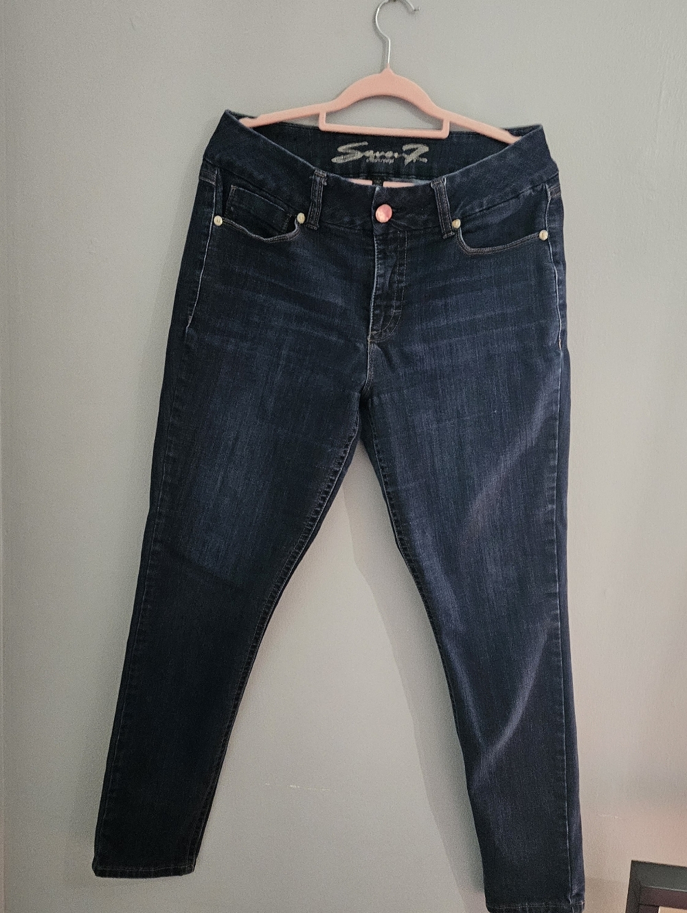 Seven7 Dark Blue Skinny Jeans - Picture 4 of 6